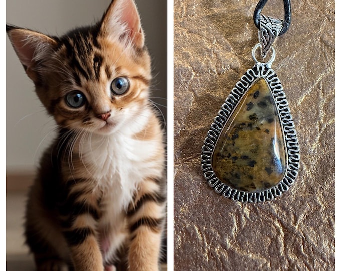 Tiny Kitten "Rymec" Spirit Companion, Spirit Vessel Necklace, Tier 1