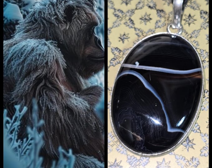 Sasquatch "Gomikro"(go-mick-row) Interdimensional Living Entity Companion, Spirit Vessel Necklace, Tier 3