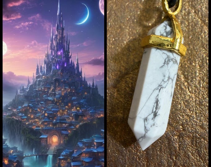 Witchcraft and Wizardry School/Village Astral Realm Portal, PERSONAL astral realm for you AND your companions, Enchanted Necklace
