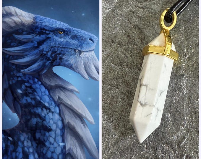 Ice Dragon "Dresar" Living Entity Companion, Spirit Vessel Necklace, Tier 1