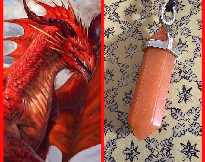 Female Fire Dragon "Arflura" Living Entity Companion, Spirit Vessel Necklace, Tier 1