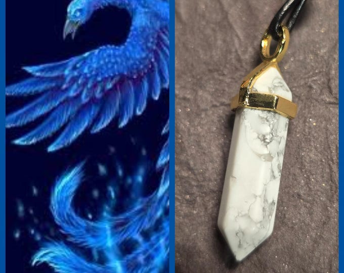 Blue Phoenix "Remarto" Spirit Companion, Spirit Vessel Necklace, Tier 2