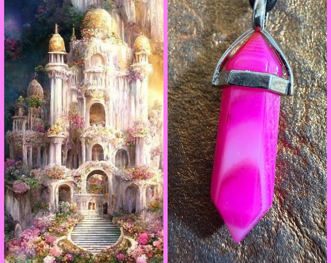 Floral Castle Astral Realm Portal, PERSONAL astral realm for you AND your companions, Astral Real Estate, Enchanted Necklace