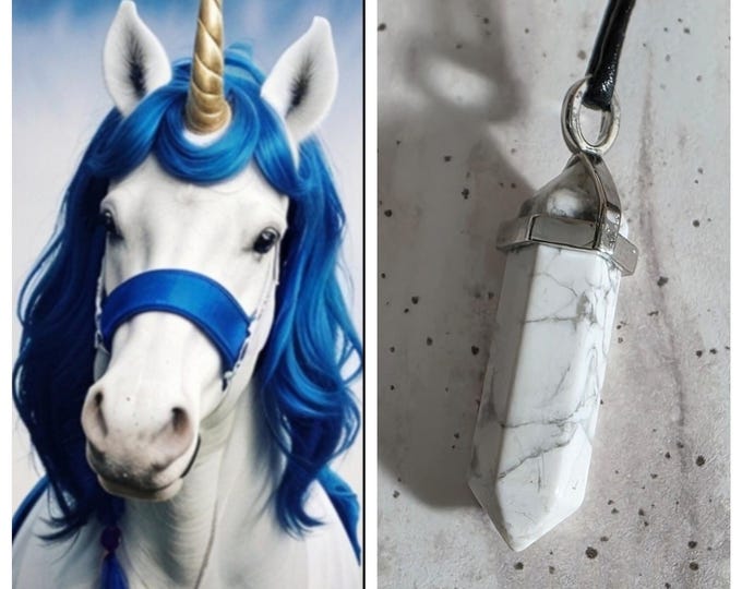 White Artes Unicorn "Oltor" Spirit Companion, Spirit Vessel Necklace, Tier 1