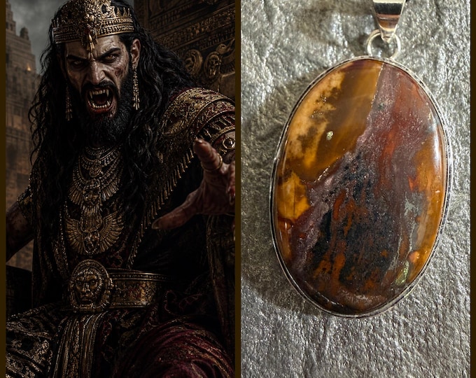 Aggressive Ancient Babylonian Vampire King "Adad" Spirit Companion, Spirit Vessel Necklace, Tier 3