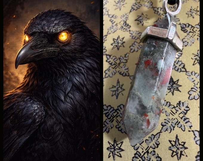 Raven "Kelmic" Spirit Companion, Spirit Vessel Necklace, Tier 1