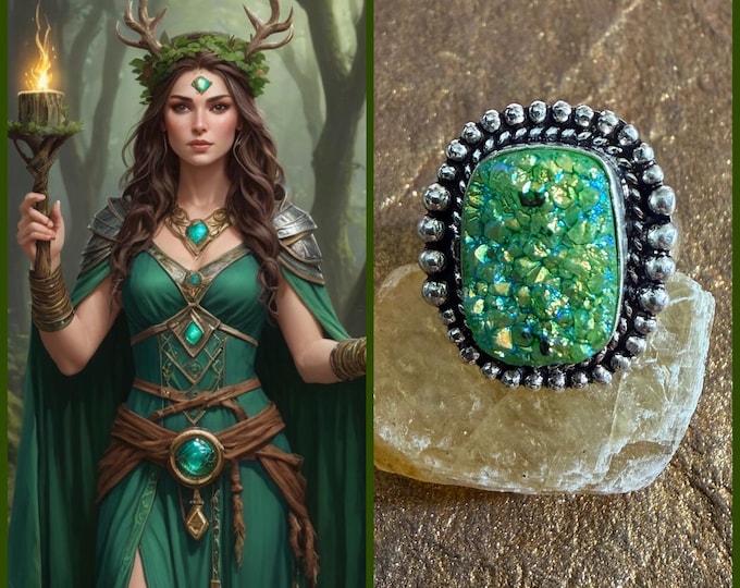 Druid High Priestess Spirit Companion "Agratta", Spirit Vessel Ring, Tier 3