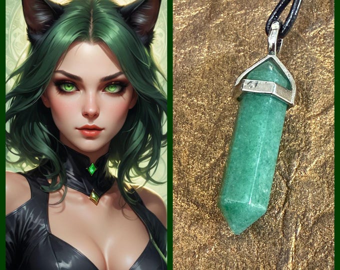 Female Cat Shifter "Varia" Spirit Companion, Spirit Vessel Necklace, Tier 2