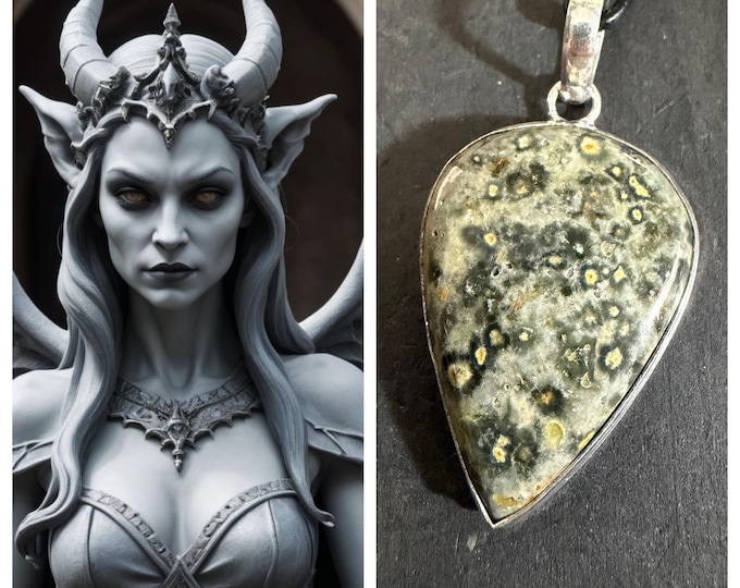 Gargoyle Queen Spirit Companion "Malavora", Spirit Vessel Necklace, Tier 3