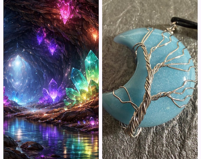 Gemstone Cavern Astral Realm Portal, Astral Real Estate PERSONAL astral realm for you AND your companions, Enchanted Necklace