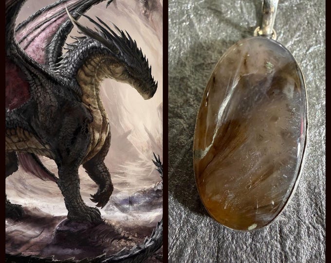 Black Artes Dragon "Erezog" Living Entity Companion, Spirit Vessel Necklace, Tier 2