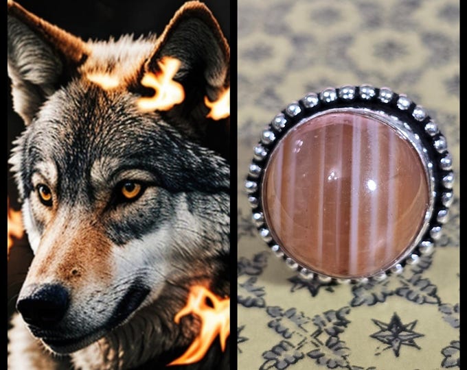 Fire Elemental Wolf "Flazriel" Spirit Companion, Spirit Vessel Ring, Tier 2