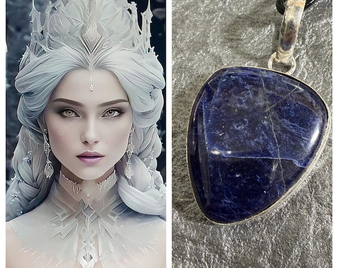 Ice Djinn Queen Spirit Companion "Talrisia" Spirit Vessel Necklace, Tier 3