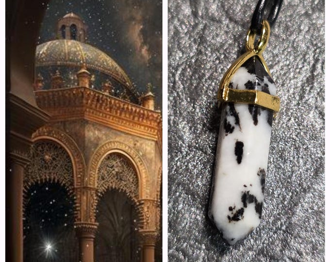 Arabian Nightscape Astral Realm Portal, PERSONAL astral realm for you AND your companions, Astral Real Estate, Enchanted Necklace