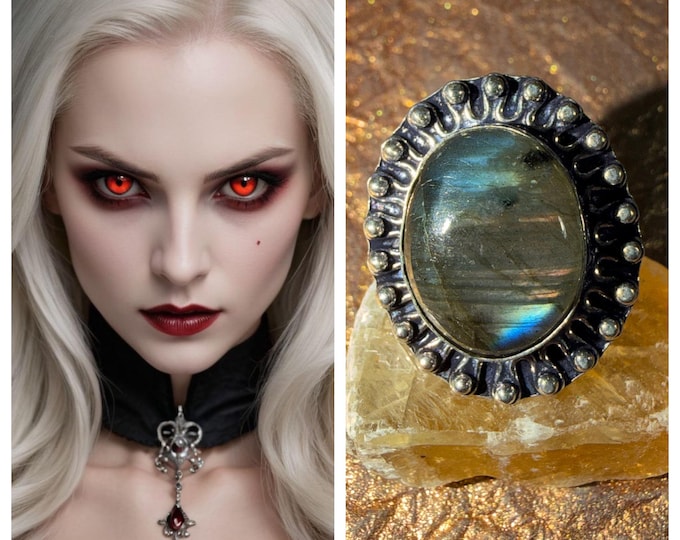 French Vampire Queen Spirit Companion "Emma" Spirit Vessel Ring, Tier 3