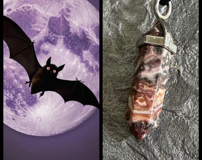 Graveyard Bat "Vanro" Spirit Companion, Spirit Vessel Necklace, Tier 2