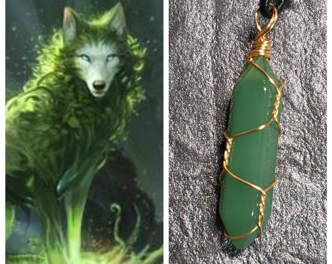 Earth Elemental Wolf "Korelgo" Spirit Companion, Spirit Vessel Necklace, Tier 2