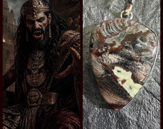 Aggressive Ancient Babylonian Vampire King "Seluku" Spirit Companion, Spirit Vessel Necklace, Tier 3
