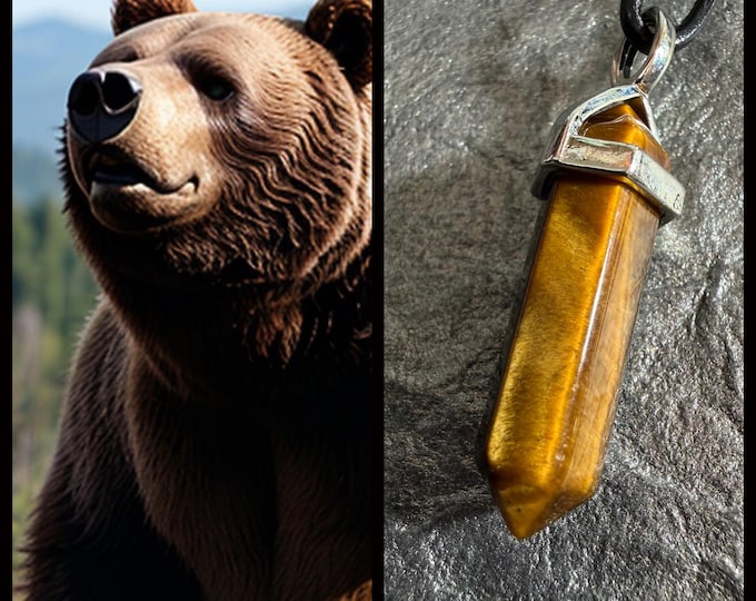 Brown Bear "Zarlo" Spirit Companion, Spirit Vessel Necklace, Tier 1