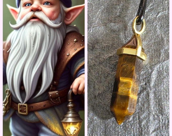 Gnome "Gremik" Spirit Companion, Earth Elemental, Spirit Vessel Necklace, Tier 1