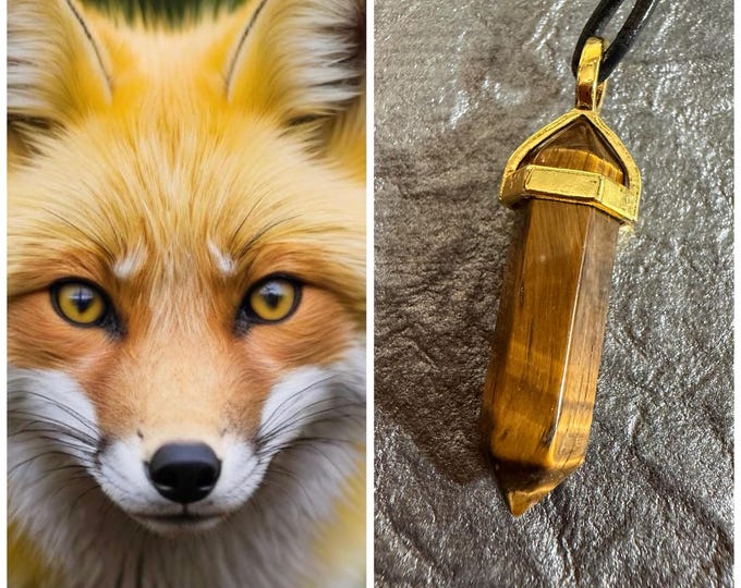 Female Lightning Fox "Romga" Entity Companion, Spirit Vessel Necklace, Tier 1