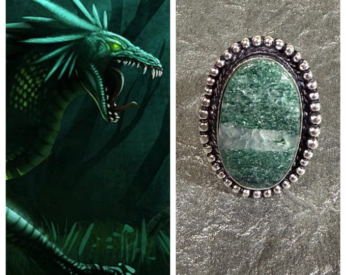 Female Basilisk Spirit Companion "Glecka" Enchanted Ring, Tier 2