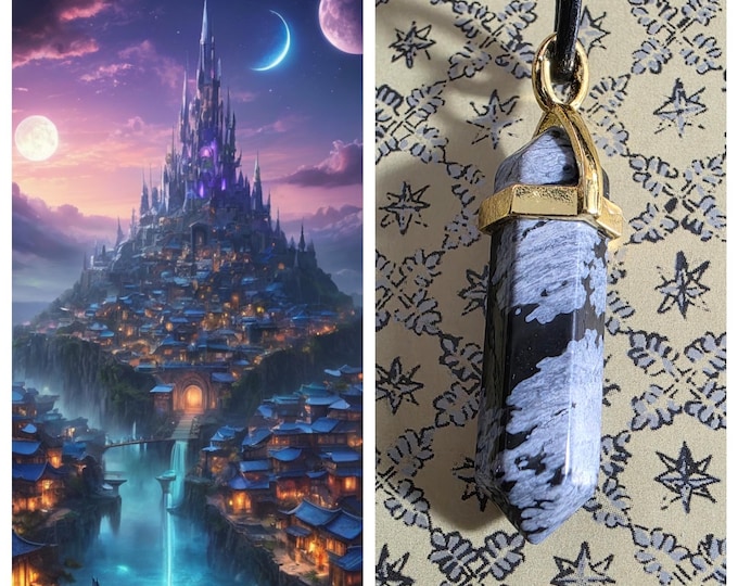 Witchcraft and Wizardry School/Village Astral Realm Portal, PERSONAL astral realm for you AND your companions, Enchanted Necklace