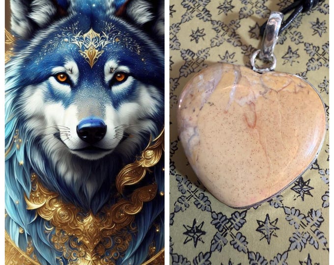 Nordic Royal Wolf Commander Spirit Companion "Arrinal" (are-ih-nahl) Spirit Vessel Necklace, Tier 3