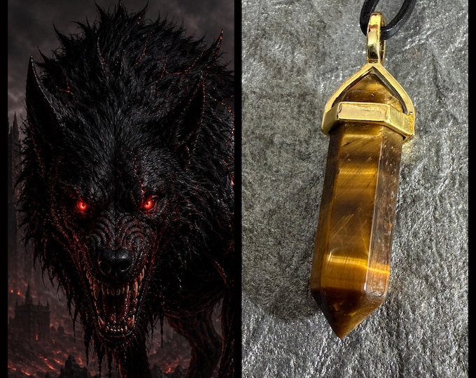 Female Hellhound "Molka" Spirit Companion, Spirit Vessel Necklace, Tier 1