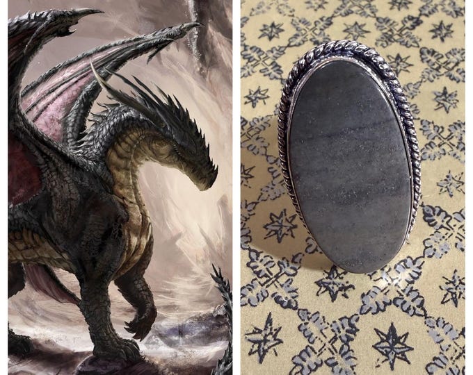 Black Artes Dragon "Klavro" Living Entity Companion, Spirit Vessel Ring, Tier 2