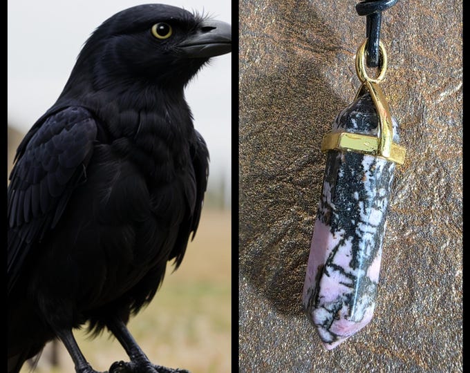 Female Raven "Lorga" Spirit Companion, Spirit Vessel Necklace, Tier 1