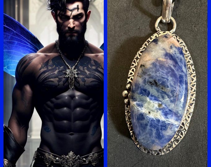 Black Artes Sidhe King "Evgraloc" Living Entity Companion, Spirit Vessel Necklace, Tier 3