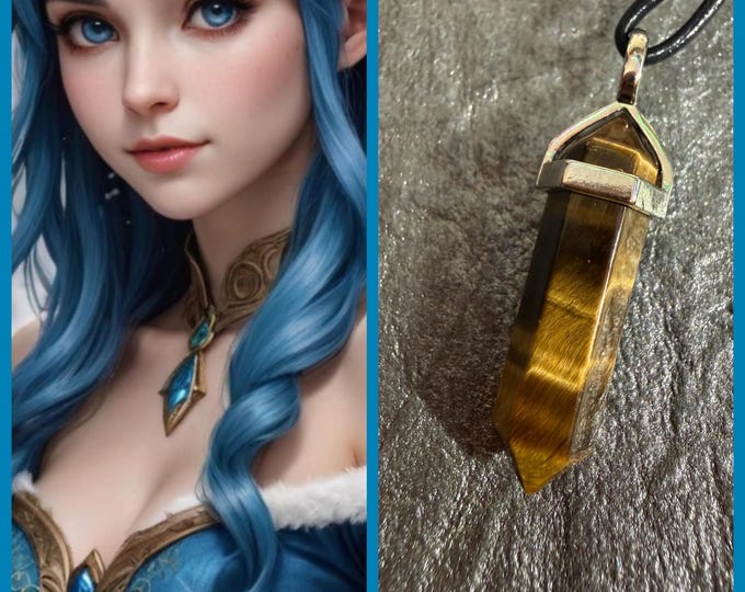Female Winter Ice Elf "Klera" Spirit Companion, Spirit Vessel Necklace, Tier 1