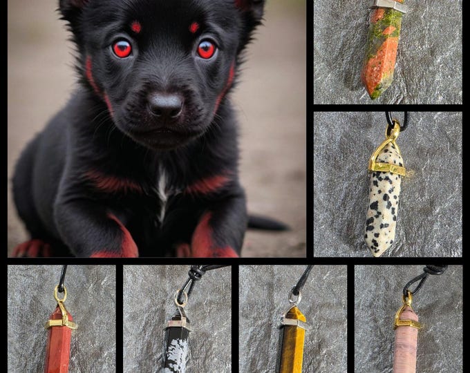 Hellhound Puppy Living Entity Companions, CHOOSE from 6 pups, Spirit Vessel Necklace, Tier 2