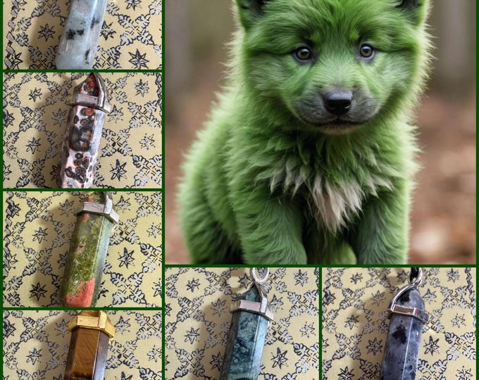 Cù Sith Puppy Living Entity Companions, CHOOSE from 6 pups, Spirit Vessel Necklace, Tier 2