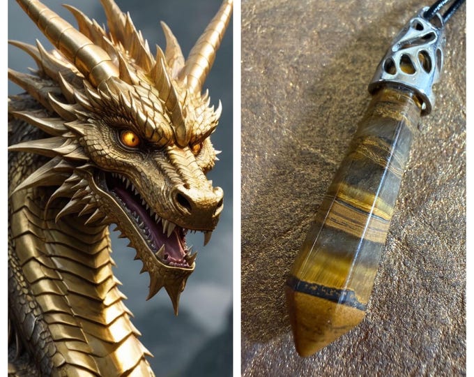 DCC EXCLUSIVE Female Gold Weaver Dragon "Zuvorga" Living Entity Companion, Spirit Necklace Necklace, Tier 3