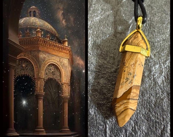 Arabian Nightscape Astral Realm Portal, PERSONAL astral realm for you AND your companions, Astral Real Estate, Enchanted Necklace