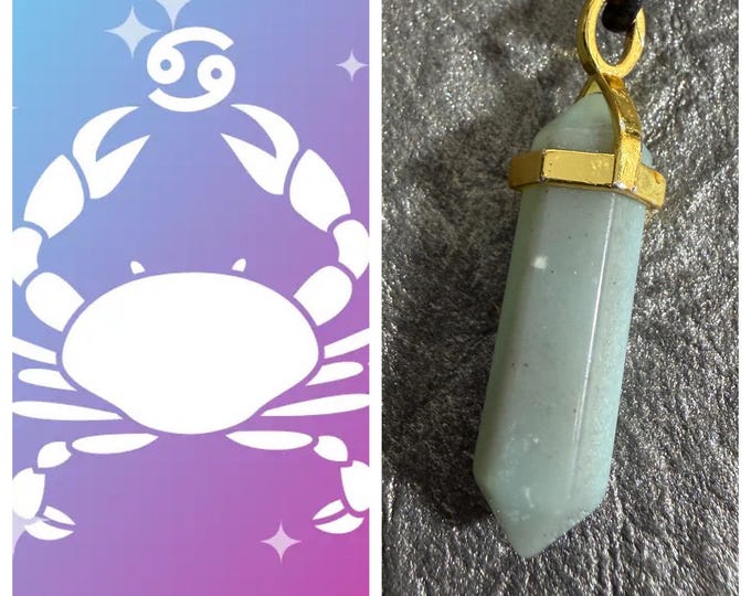 Cancer Balancing Talisman, Zodiac Balancing, Enchanted Necklace