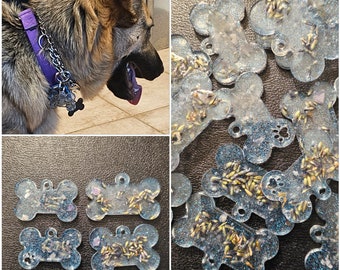 Dog Calming Spell, Enchanted dog tag, collar accessory for the magickal dog owner