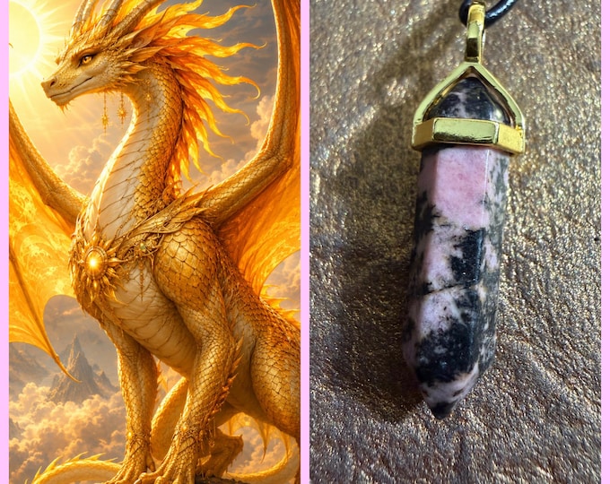 Female Sun Dragon "Lumita" Living Entity Companion, Spirit Vessel Necklace, Tier 1
