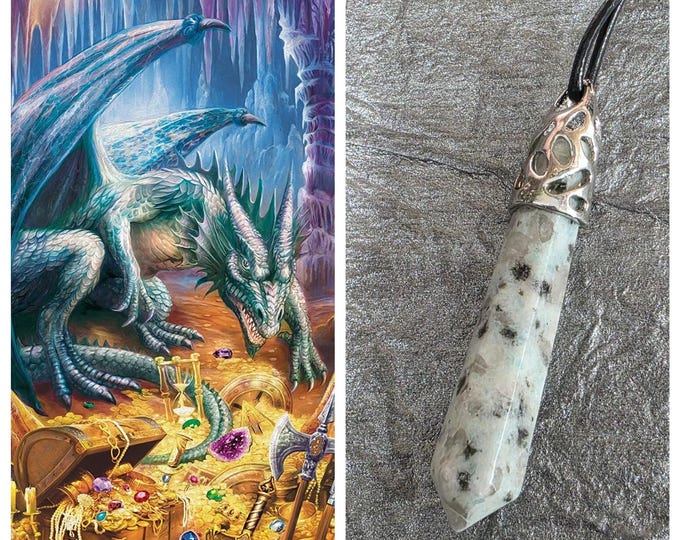Female Treasure Trove Wealth Dragon "Ralruna" Living Entity Companion, Spirit Vessel Necklace, Tier 2