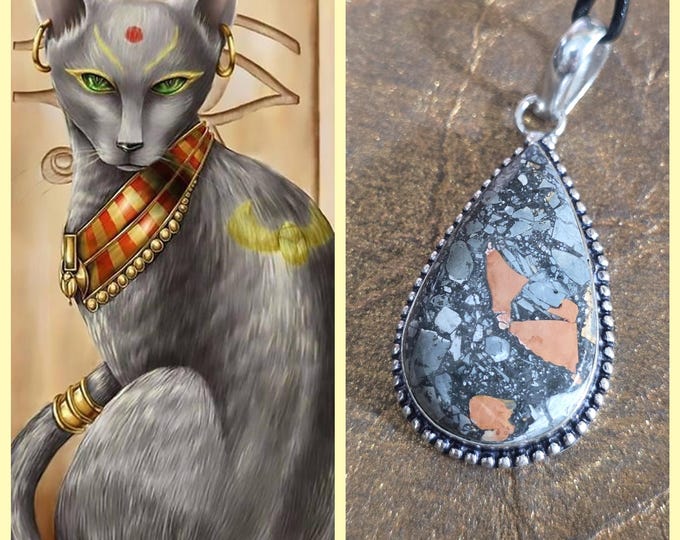 Egyptian Tomb Cat "Mehryt" Spirit Companion, Spirit Vessel Necklace, Tier 3