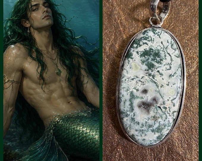 Atlantean Merman "Dresorvin" (dre-sore-vinn) Spirit Companion, Spirit Vessel Necklace, Tier 2