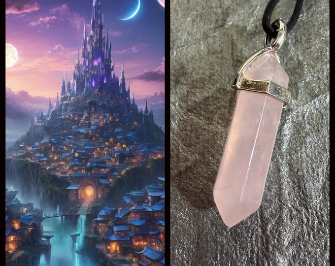 Witchcraft and Wizardry School/Village Astral Realm Portal, PERSONAL astral realm for you AND your companions, Enchanted Necklace