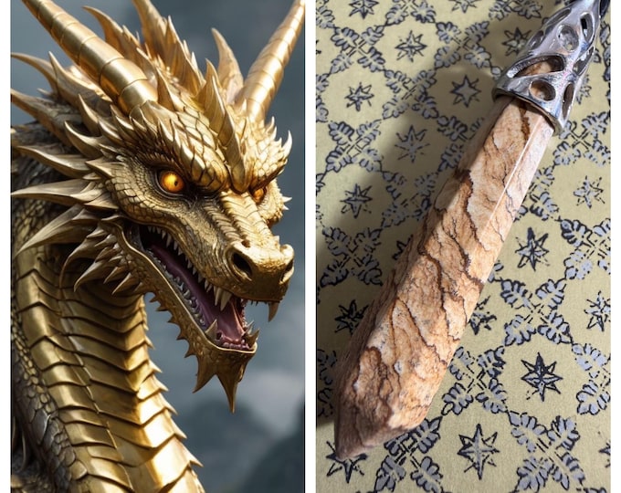 DCC EXCLUSIVE Female Gold Weaver Dragon "Negara" Living Entity Companion, Spirit Necklace Necklace, Tier 3