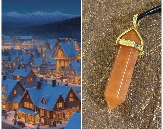 Christmas Town Astral Realm Portal, Astral Real Estate, PERSONAL astral realm for you AND your companions, Enchanted Necklace