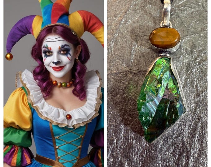 Joyful Jester "Liria" Spirit Companion, Spirit Vessel Necklace, Tier 2