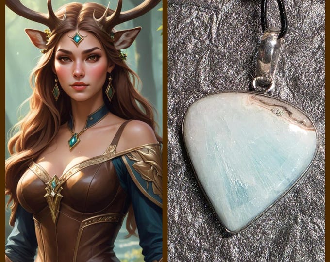 Female Deerfolk "Lirna" Living Entity Companion, Spirit Vessel Necklace, Tier 2