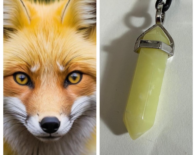 Lightning Fox "Veltin" Entity Companion, Spirit Vessel Necklace, Tier 1