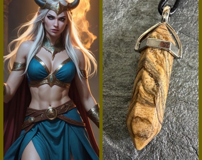 Female Norse Djinn "Revna" Spirit Companion, Spirit Vessel Necklace, Tier 2
